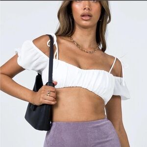 Princess Polly white crop top